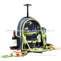 Four-person Trolley Picnic Bag, Made of 600D/PVC